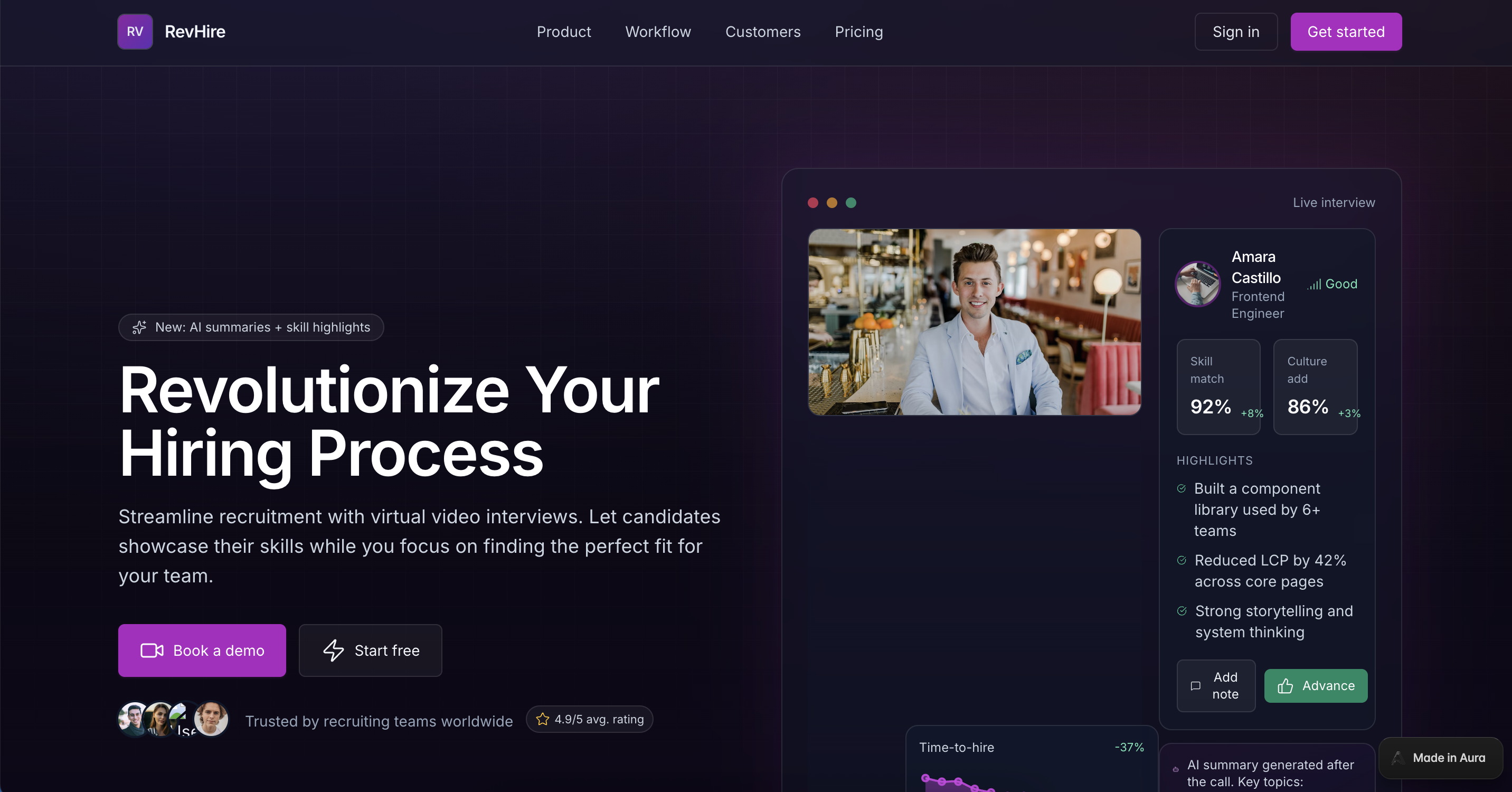 HireFlow ATS — candidate pipeline app